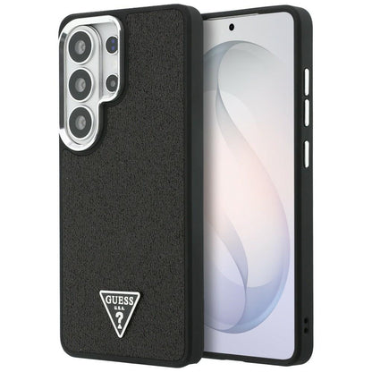 Custodia MagSafe per Samsung Galaxy S26 Ultra S948, Guess, Fixed Glitter Triangle Logo, Nera