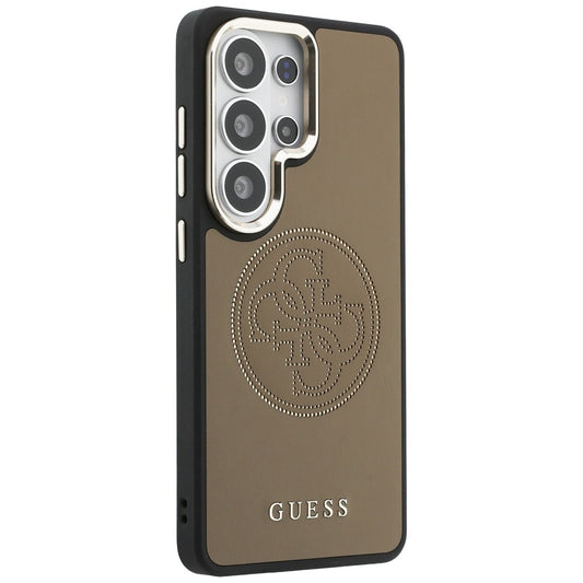 Custodia MagSafe per Samsung Galaxy S26 Ultra S948, Guess, Logo Perforato, Marrone
