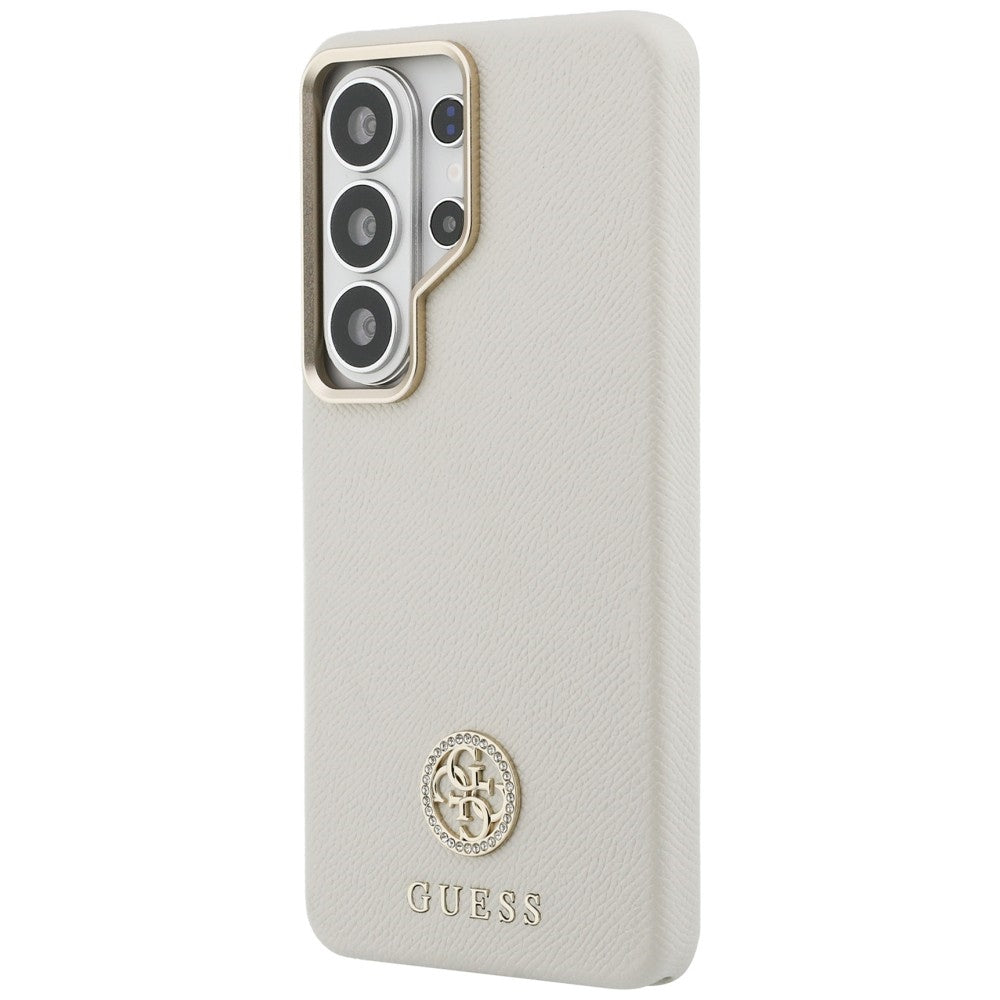Custodia MagSafe per Samsung Galaxy S26 Ultra S948, Guess, Rhinestone Round Logo, Beige