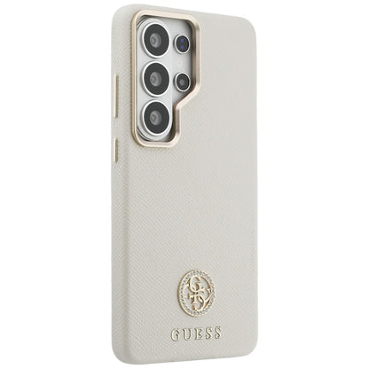 Custodia MagSafe per Samsung Galaxy S26 Ultra S948, Guess, Rhinestone Round Logo, Beige