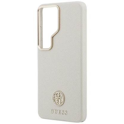 Custodia MagSafe per Samsung Galaxy S26 Ultra S948, Guess, Rhinestone Round Logo, Beige