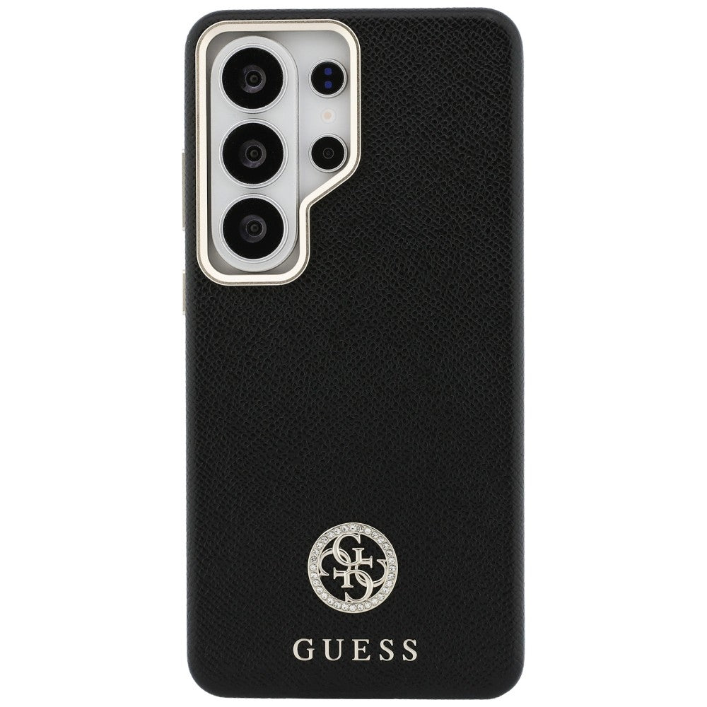 Custodia MagSafe per Samsung Galaxy S26 Ultra S948, Guess, Rhinestone Round Logo, Nera