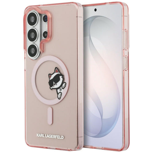 Custodia MagSafe per Samsung Galaxy S26 Ultra S948, Karl Lagerfeld, IML Choupette Peekaboo Logo, Rosa