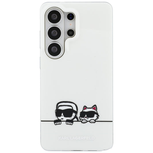 Custodia MagSafe per Samsung Galaxy S26 Ultra S948, Karl Lagerfeld, IML Karl & Choupette Peekaboo Logo, Bianca