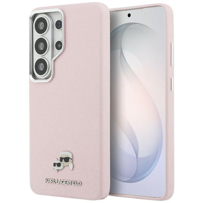 Custodia MagSafe per Samsung Galaxy S26 Ultra S948, Karl Lagerfeld, Karl & Choupette Head's Pin, Rosa