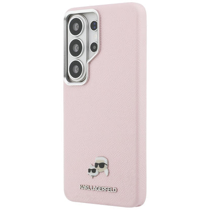 Custodia MagSafe per Samsung Galaxy S26 Ultra S948, Karl Lagerfeld, Karl & Choupette Head's Pin, Rosa