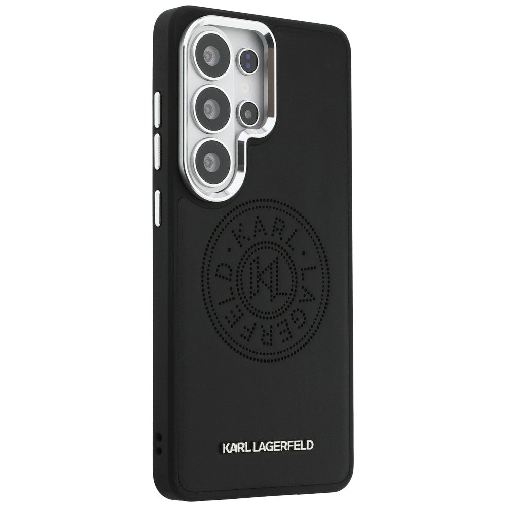 Custodia MagSafe per Samsung Galaxy S26 Ultra S948, Karl Lagerfeld, Karl Round Point Logo, Nera