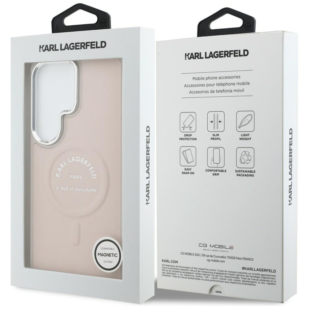 Custodia MagSafe per Samsung Galaxy S26 Ultra S948, Karl Lagerfeld, Karl RSG Logo, Rosa