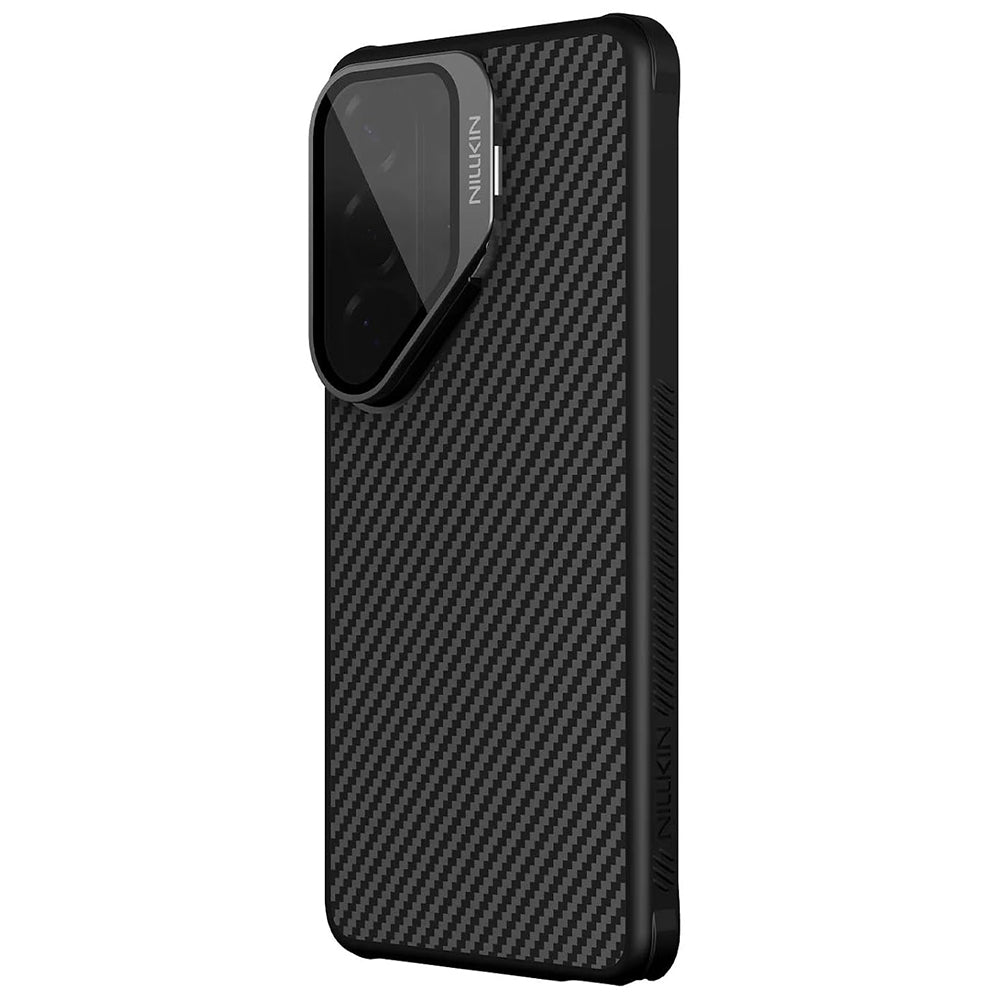 Custodia MagSafe per Samsung Galaxy S26 Ultra S948, Nillkin, CarboProp con copertura obiettivo nera trasparente, Nera