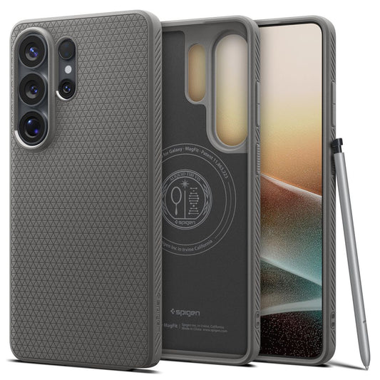 Custodia MagSafe per Samsung Galaxy S26 Ultra S948, Spigen, Liquid Air, Grigio ACS10675