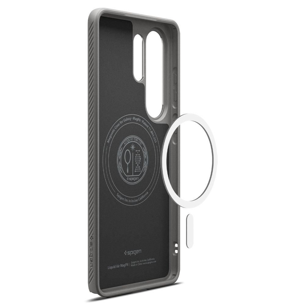 Custodia MagSafe per Samsung Galaxy S26 Ultra S948, Spigen, Liquid Air, Grigio ACS10675