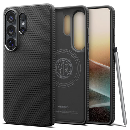 Custodia MagSafe per Samsung Galaxy S26 Ultra S948, Spigen, Liquid Air, Nera Opaca ACS10674