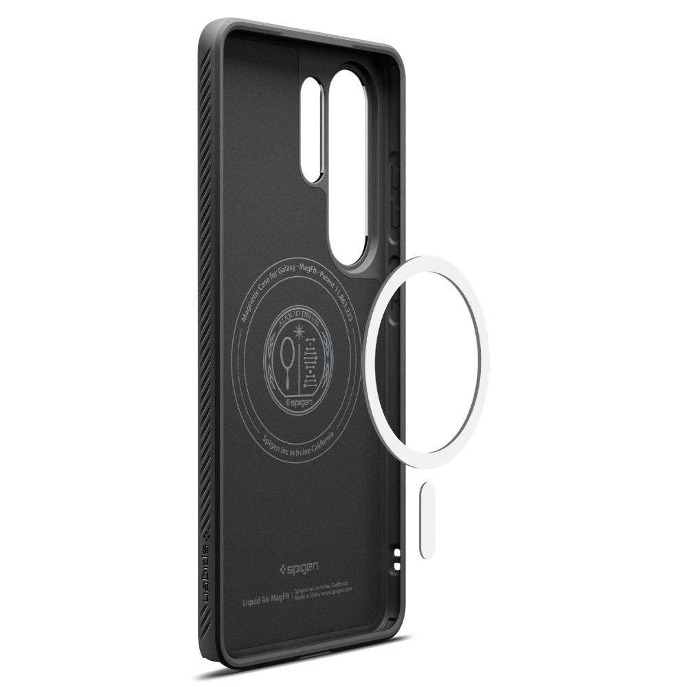 Custodia MagSafe per Samsung Galaxy S26 Ultra S948, Spigen, Liquid Air, Nera Opaca ACS10674