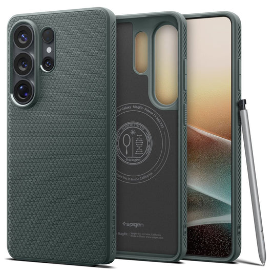 Custodia MagSafe per Samsung Galaxy S26 Ultra S948, Spigen, Liquid Air, Verde ACS10676