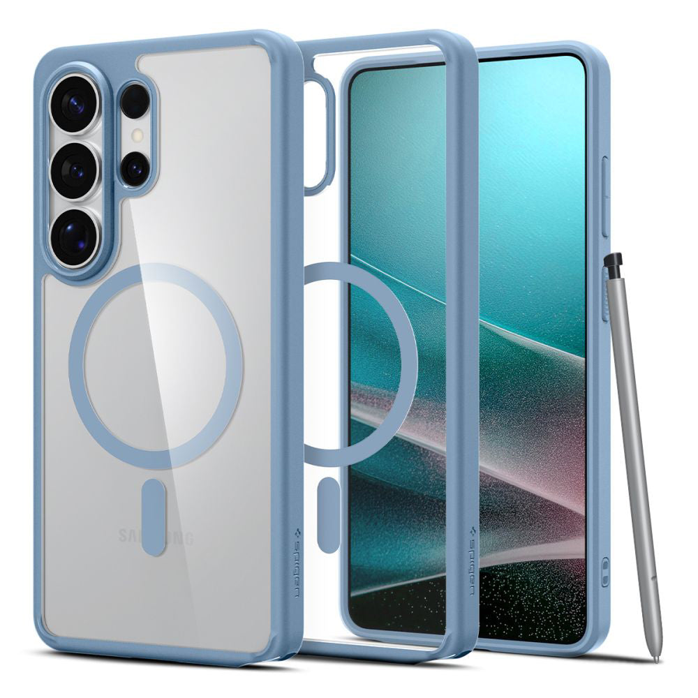 Custodia MagSafe per Samsung Galaxy S26 Ultra S948, Spigen, Ultra Hybrid, Blu ACS11207