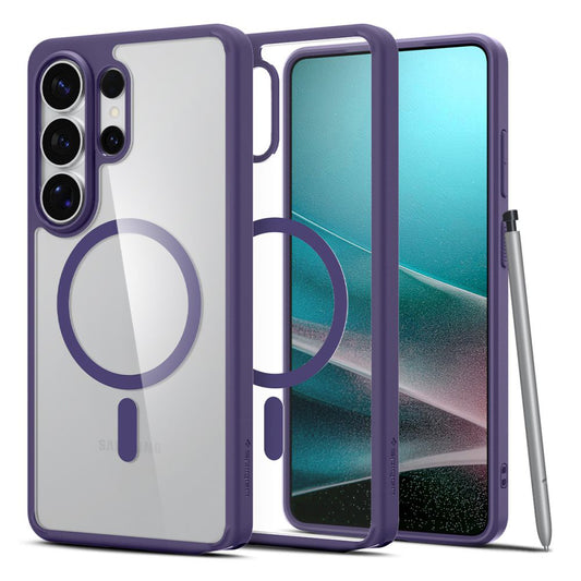 Custodia MagSafe per Samsung Galaxy S26 Ultra S948, Spigen, Ultra Hybrid, Viola Scuro ACS11208