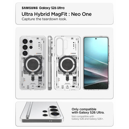Custodia MagSafe per Samsung Galaxy S26 Ultra S948, Spigen, Ultra Hybrid Neo One, Trasparente ACS11206