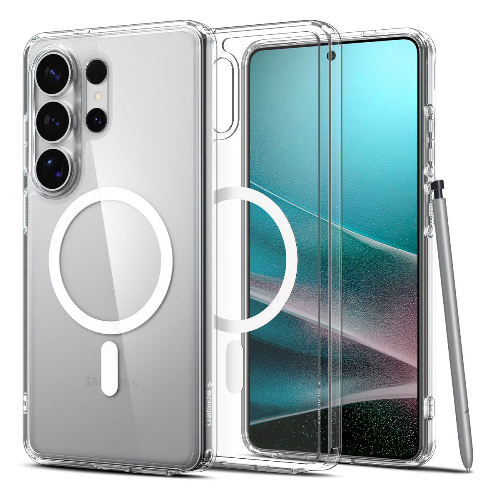 Custodia MagSafe per Samsung Galaxy S26 Ultra S948, Spigen, Ultra Hybrid, Trasparente Bianca ACS10679