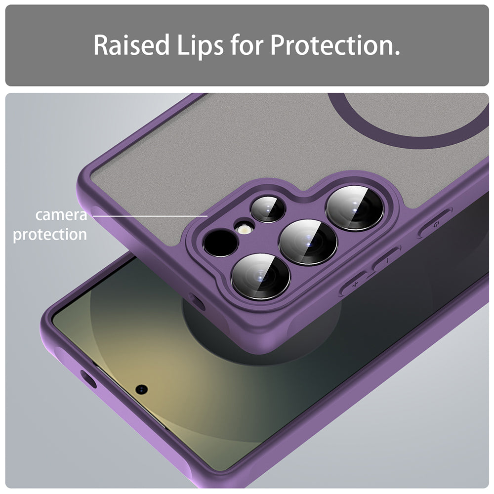 Custodia MagSafe per Samsung Galaxy S26 Ultra S948, Techsuit, HaloFrost II con aperture individuali per la fotocamera, viola