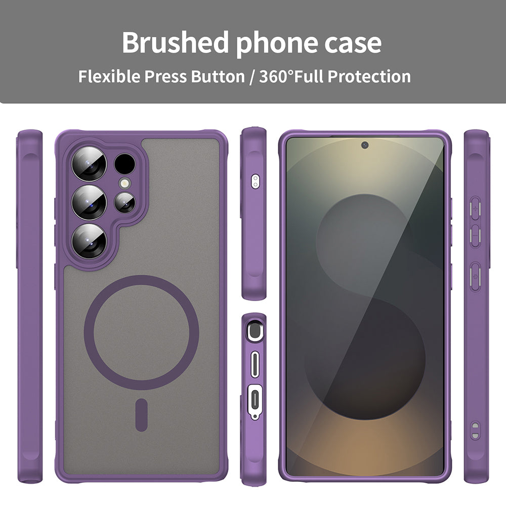 Custodia MagSafe per Samsung Galaxy S26 Ultra S948, Techsuit, HaloFrost II con aperture individuali per la fotocamera, viola