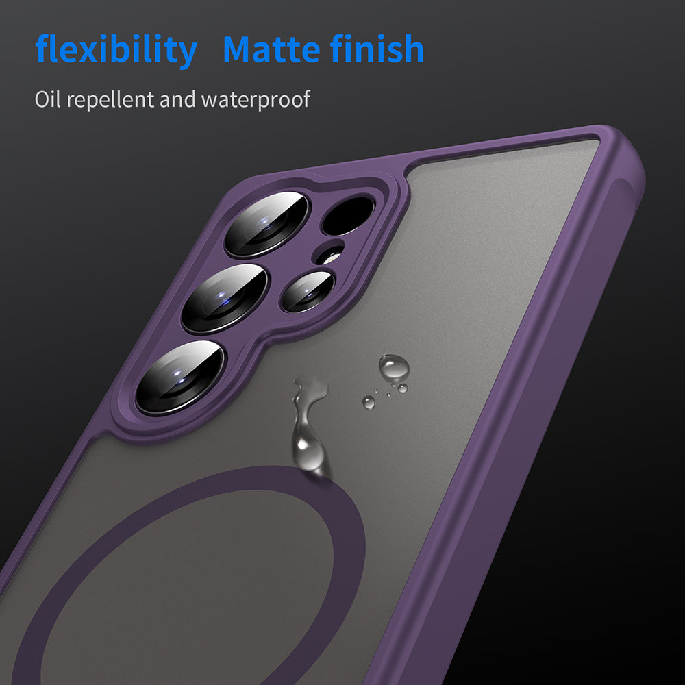 Custodia MagSafe per Samsung Galaxy S26 Ultra S948, Techsuit, HaloFrost II con aperture individuali per la fotocamera, viola