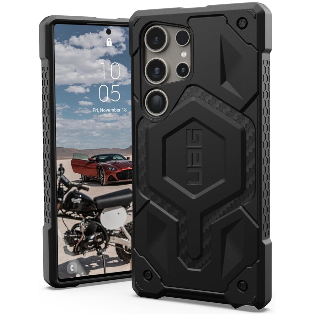 Custodia MagSafe per Samsung Galaxy S26 Ultra S948, Urban Armor Gear, Monarch Pro Carbon, nera