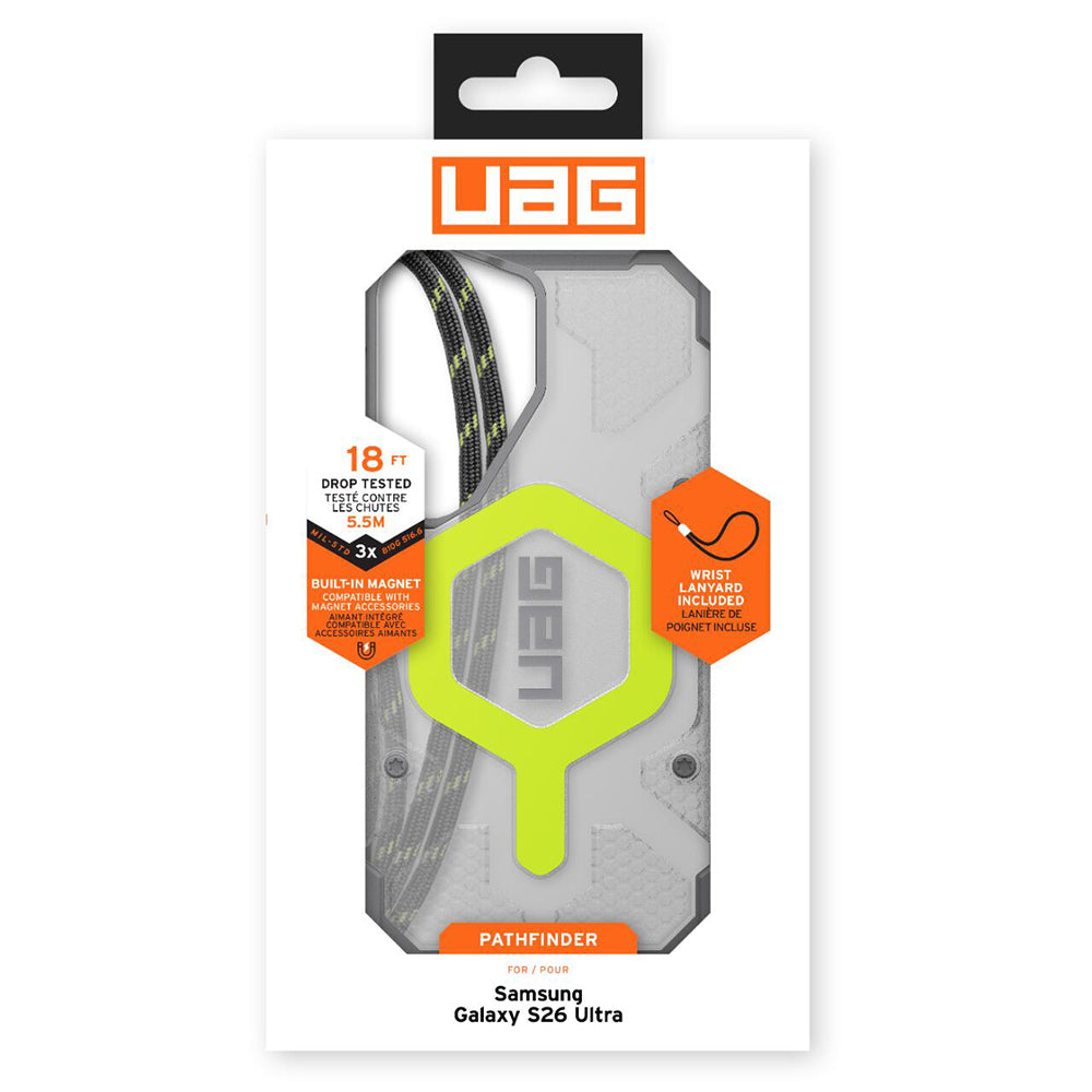 Custodia MagSafe per Samsung Galaxy S26 Ultra S948, Urban Armor Gear, Pathfinder Clear, Verde