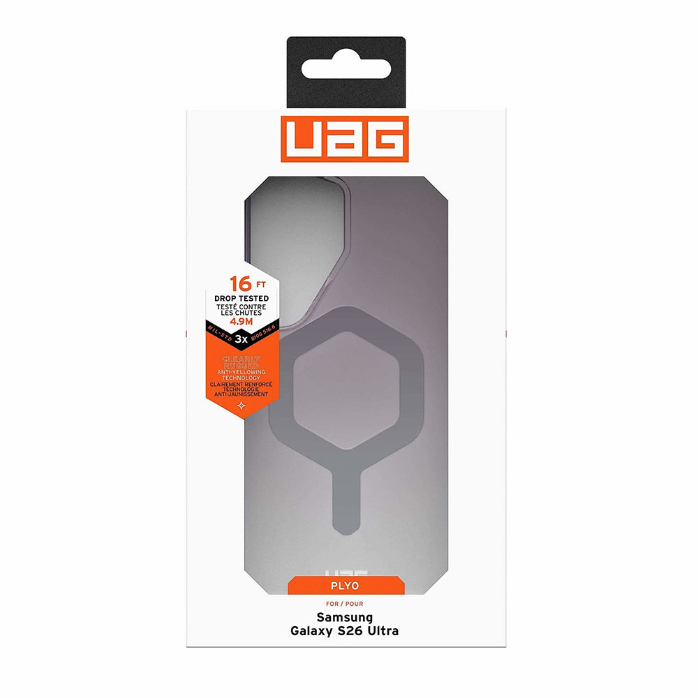Custodia MagSafe per Samsung Galaxy S26 Ultra S948, Urban Armor Gear, Plyo, Nero Trasparente