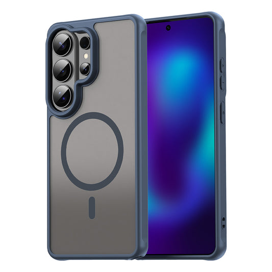 Custodia MagSafe per Samsung Galaxy S26 Ultra, Techsuit, HaloFrost II, Blu Navy