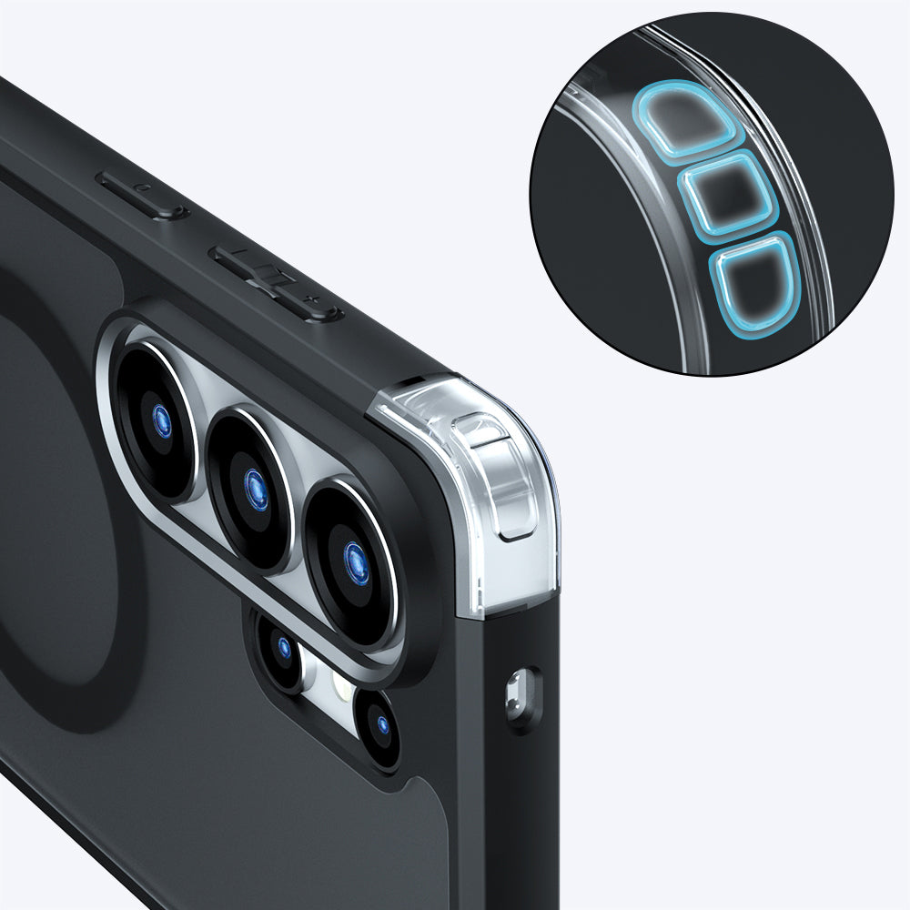 Custodia MagSafe per Samsung Galaxy S26 Ultra S948, Techsuit, PureFrost, Nera Satinata