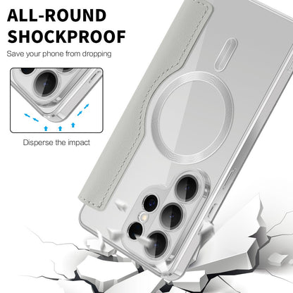Custodia MagSafe per Samsung Galaxy S26 Ultra, Techsuit, SmartMag Book, Grigio