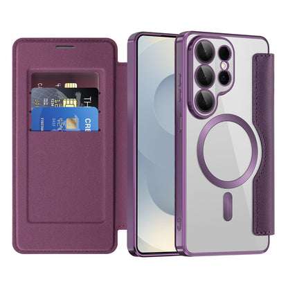 Custodia MagSafe per Samsung Galaxy S26 Ultra S948, Techsuit, SmartMag Book, Viola