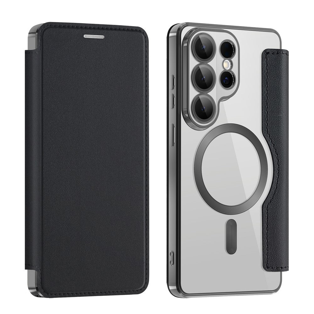 Custodia MagSafe per Samsung Galaxy S26 Ultra, Techsuit, SmartMag Book, Nera