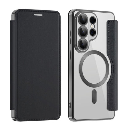 Custodia MagSafe per Samsung Galaxy S26 Ultra, Techsuit, SmartMag Book, Nera