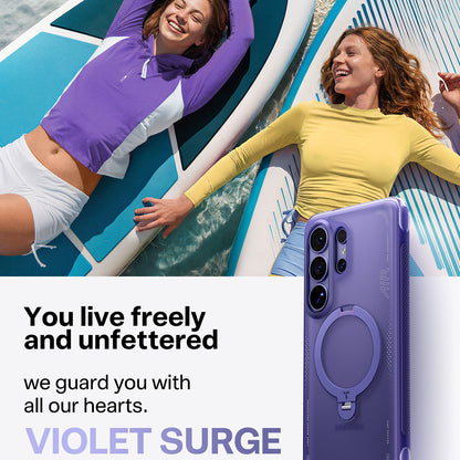 Custodia MagSafe per Samsung Galaxy S26 Ultra, Torras, Ostand Spin Air, Mov