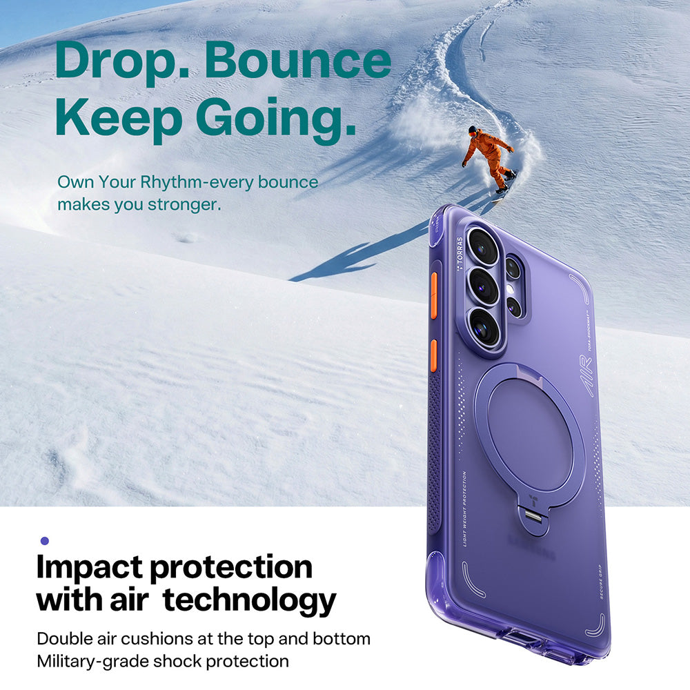 Custodia MagSafe per Samsung Galaxy S26 Ultra, Torras, Ostand Spin Air, Mov