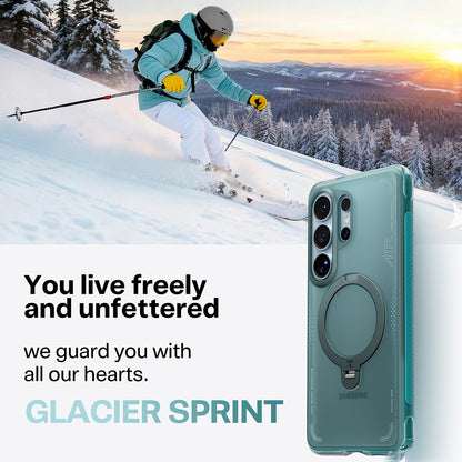 Custodia MagSafe per Samsung Galaxy S26 Ultra, Torras, Ostand Spin Air, Verde