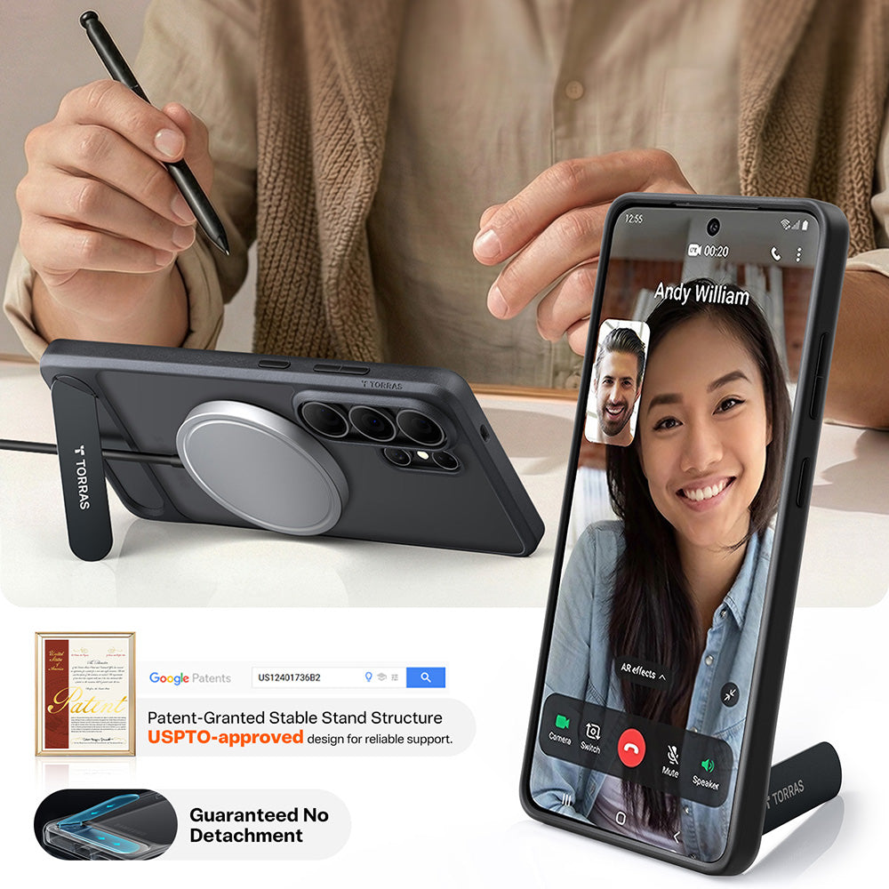 Custodia MagSafe per Samsung Galaxy S26 Ultra, Torras, Pstand, Nera