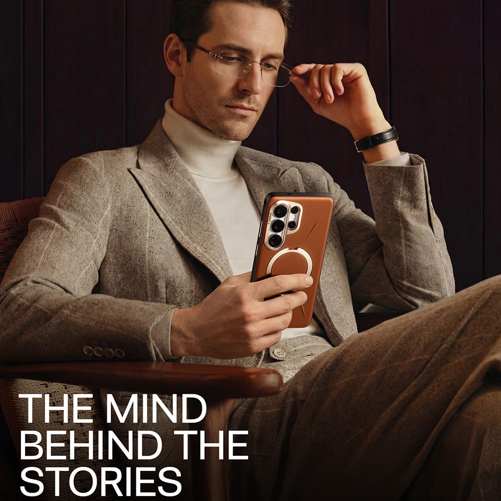 Custodia MagSafe per Samsung Galaxy S26 Ultra, Torras, QPRO Leather, Marrone