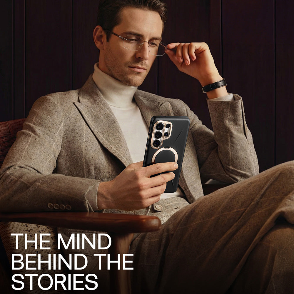 MagSafe Case for Samsung Galaxy S26 Ultra, Torras, QPRO Leather, Black