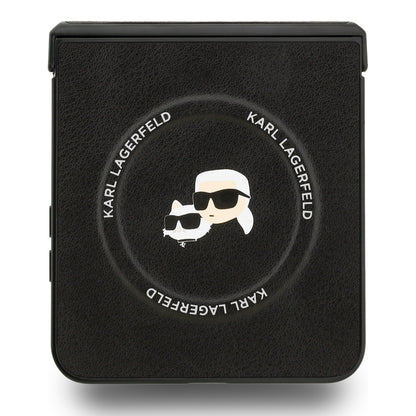 Custodia MagSafe per Samsung Galaxy Z Flip7 F766, Karl Lagerfeld, Karl & Choupette Pins, Nera