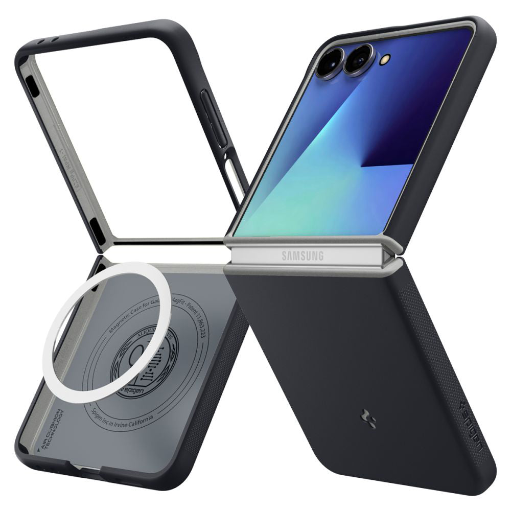 Custodia MagSafe per Samsung Galaxy Z Flip7 F766, Spigen, Caseology Nano Pop, Nera ACS11158