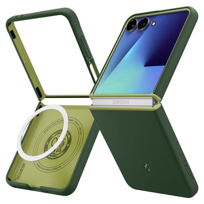 MagSafe Case for Samsung Galaxy Z Flip7 F766, Spigen, Caseology Nano Pop, Green