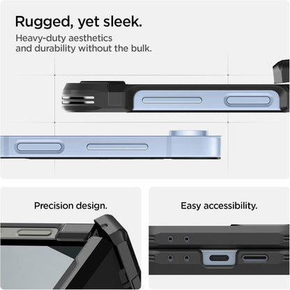 Custodia MagSafe per Samsung Galaxy Z Flip7 FE F761 / Z Flip6 F741, Spigen, Tough Armor Pro, Nera ACS09807