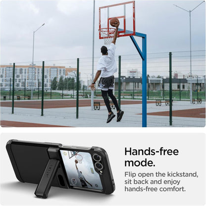 Custodia MagSafe per Samsung Galaxy Z Flip7 FE F761 / Z Flip6 F741, Spigen, Tough Armor Pro, Nera ACS09807