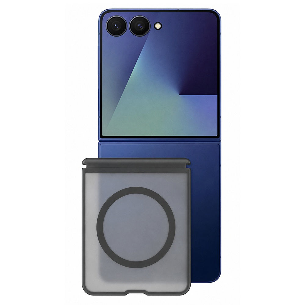 Custodia MagSafe per Samsung Galaxy Z Flip8 F776, Blueo, Skin Friendly Anti-Drop, Nero Satinato