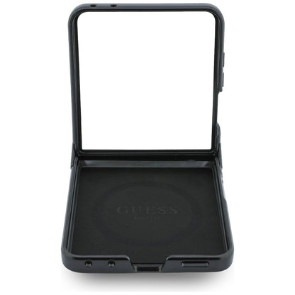Custodia MagSafe per Samsung Galaxy Z Flip8 F776, Guess, 4G Leather Classic, Marrone