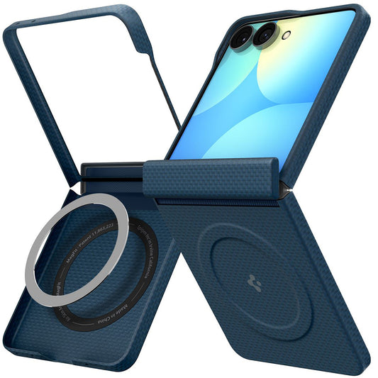 Custodia MagSafe per Samsung Galaxy Z Flip8 F776, Spigen, Air Skin, Blu Navy ACS11514
