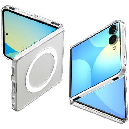Custodia MagSafe per Samsung Galaxy Z Flip8 F776, Spigen, Air Skin, Trasparente Bianca ACS11521