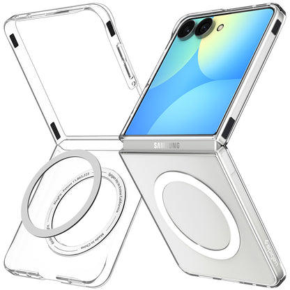 Custodia MagSafe per Samsung Galaxy Z Flip8 F776, Spigen, Air Skin, Trasparente Bianca ACS11521
